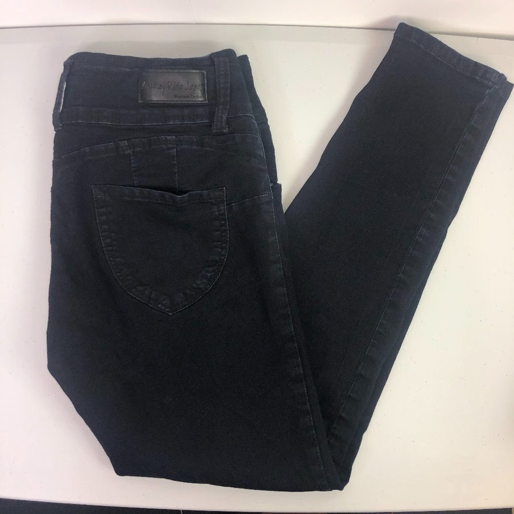 BLACK Slim Fit Stretch Pants 7